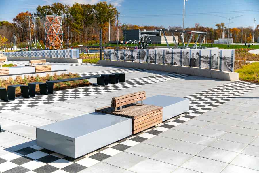 INDOT Clear Creek Day Outdoor Seating Area