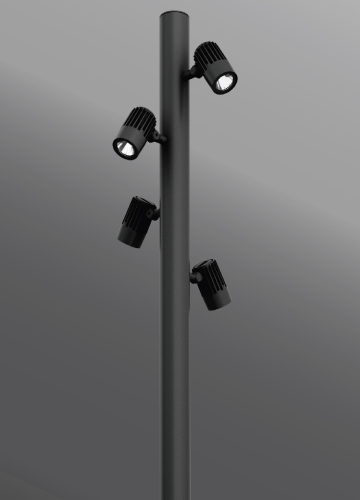 Ligman Lighting's Odessa Cluster Pole Mounted Floodlights (model UOD-2102X).