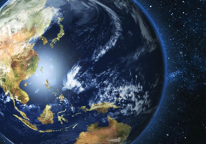 An image of the Earth as seen from space