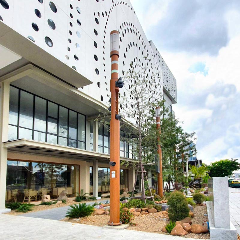 Smart Pole Smart poles installed outside of Ligman's international headquarters